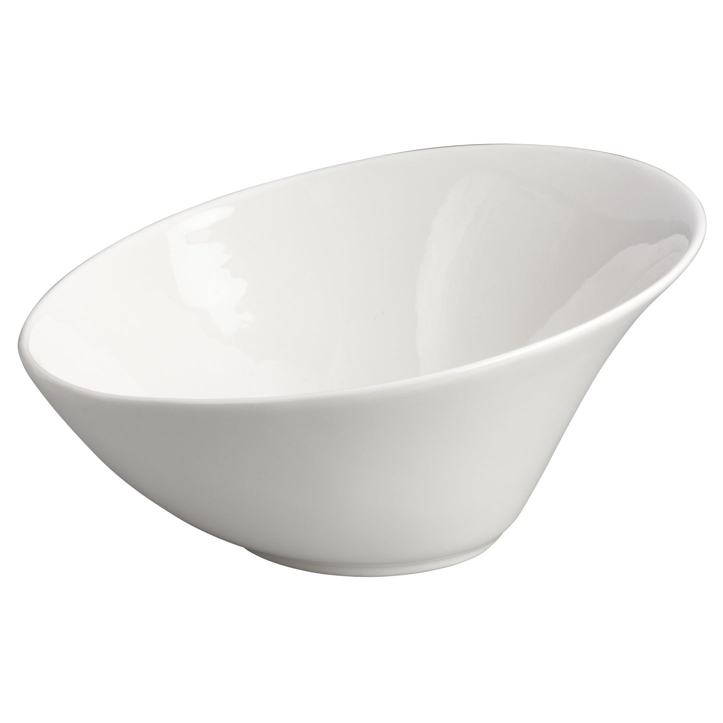 WDP003-202 - 8-1/4"Dia. Porcelain Angled Bowl, Creamy White, 12pcs/case