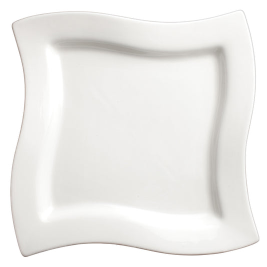 WDP011-103 - 9-1/4"Sq Porcelain Square Plate, Bright  White, 12 pcs/case