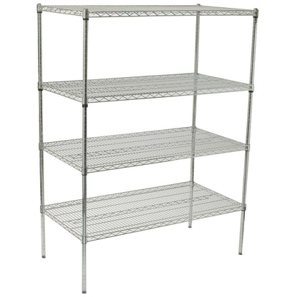 VCS-2436 - 4-Tier Wire Shelving Set, Chrome-Plated - 24 x 36 x 72