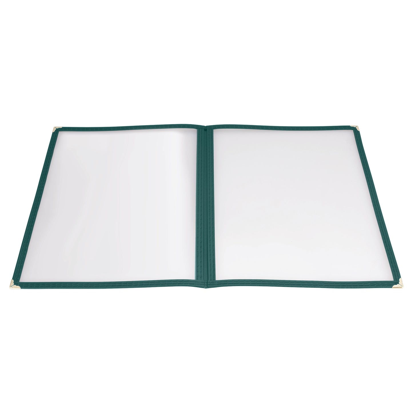 PMCD-9G - Book-Fold Double Panel Menu Cover - Green, 9-3/8 x 12-1/8