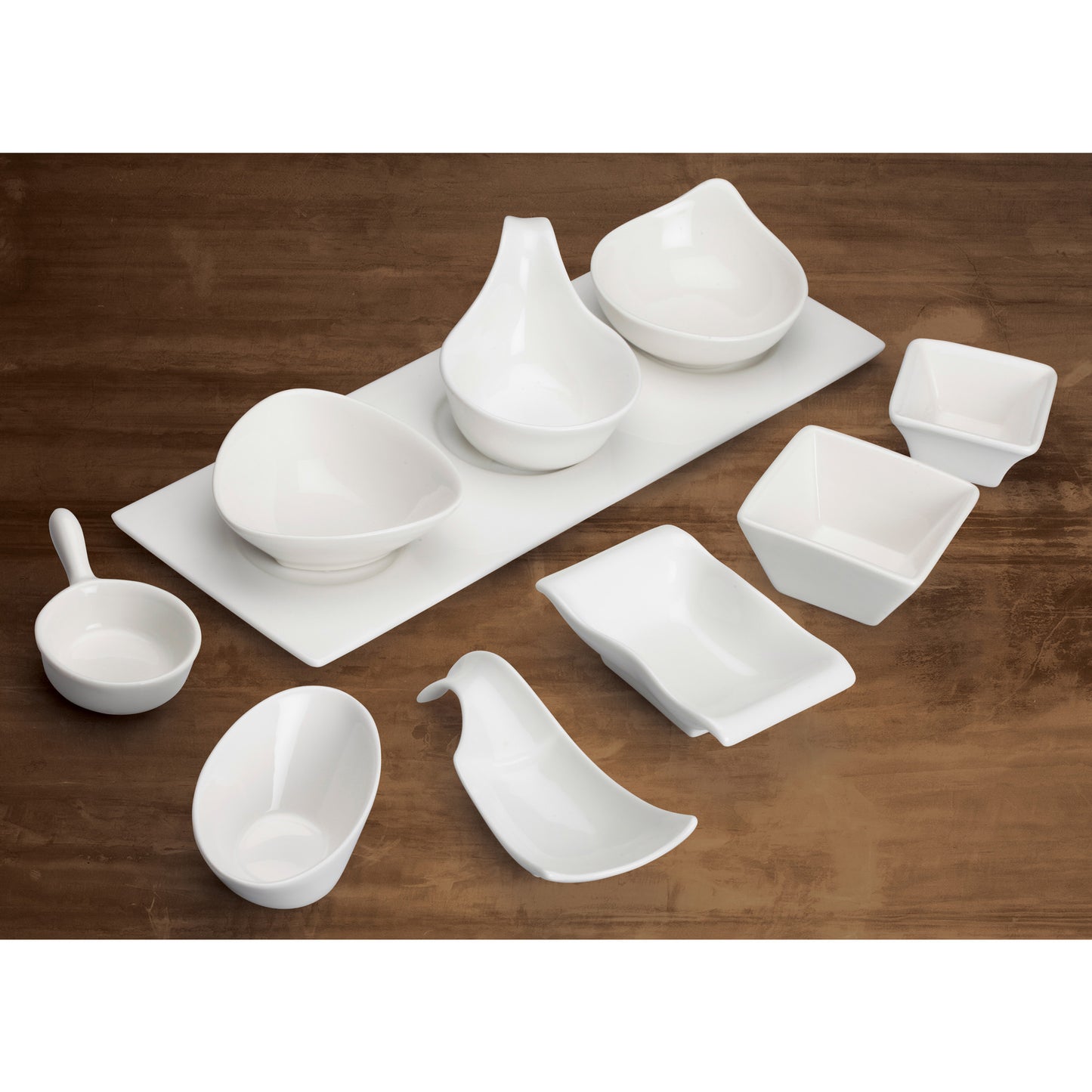 WDP021-106 - 4-1/2"L x 2-7/8"W Porcelain Dish, Bright White, 36 pcs/case