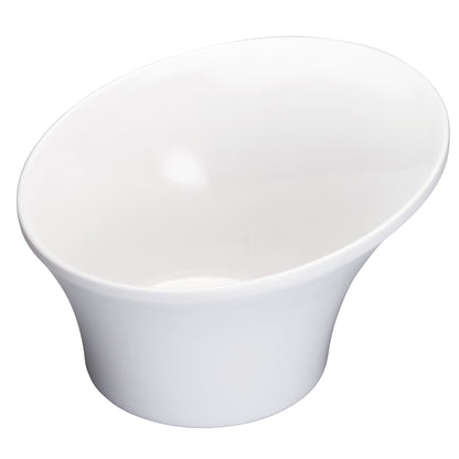 WDM004-201 - 6-1/2"Dia Melamine Angle Bowl, White, 24pcs/case