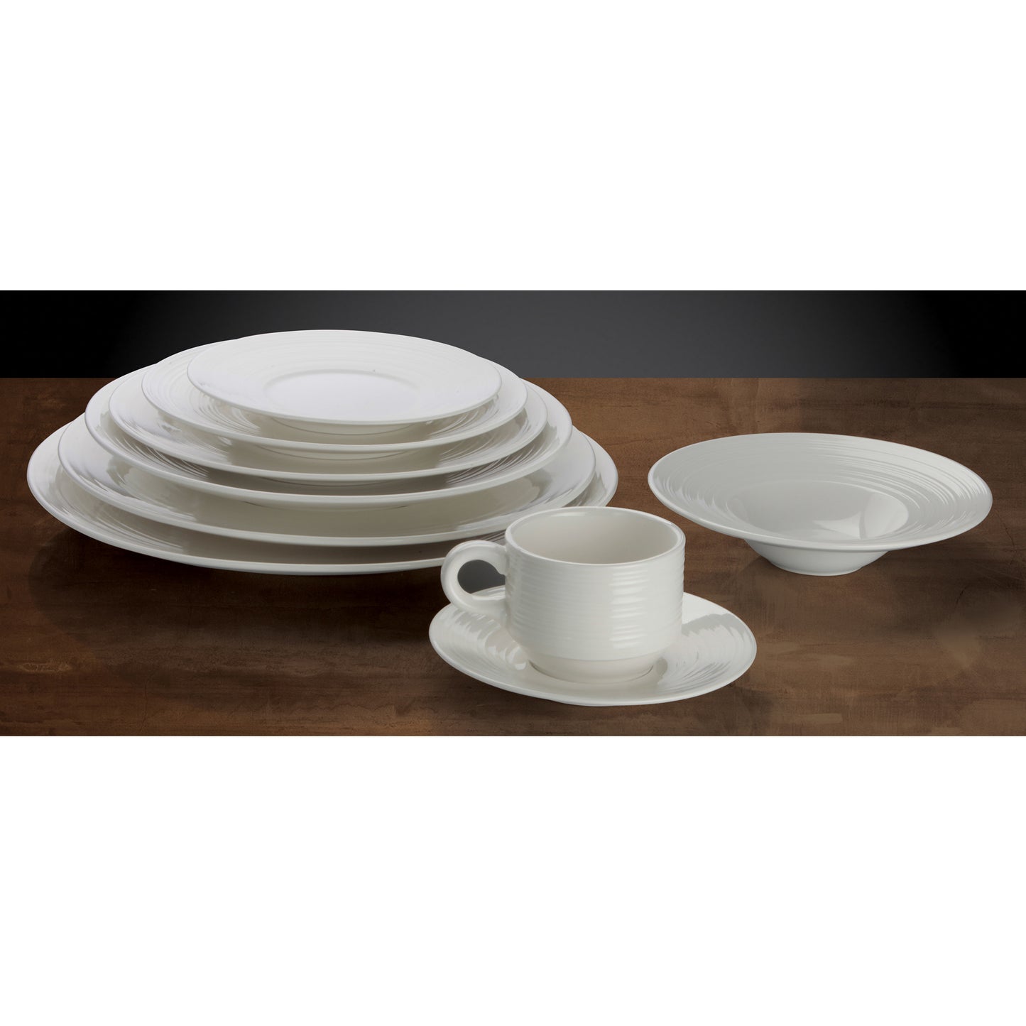 WDP022-109 - 11-1/8"Dia. Porcelain Round Plate, Bright White, 12 pcs/case