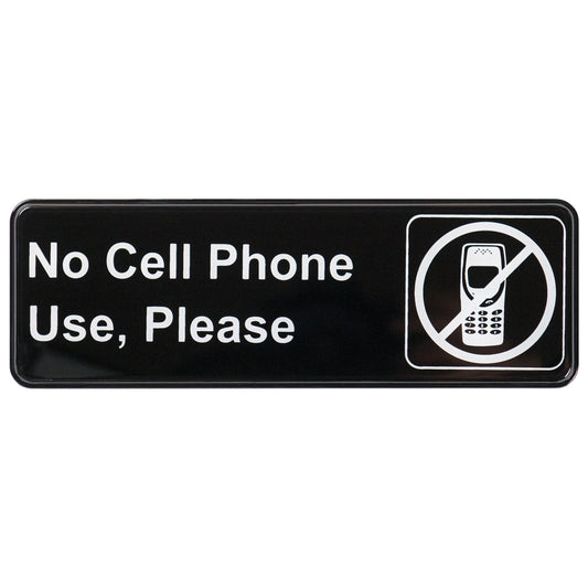 SGN-334 - Information Signs, 9"W x 3"H - SGN-334 - No Cell Phone Use, Please