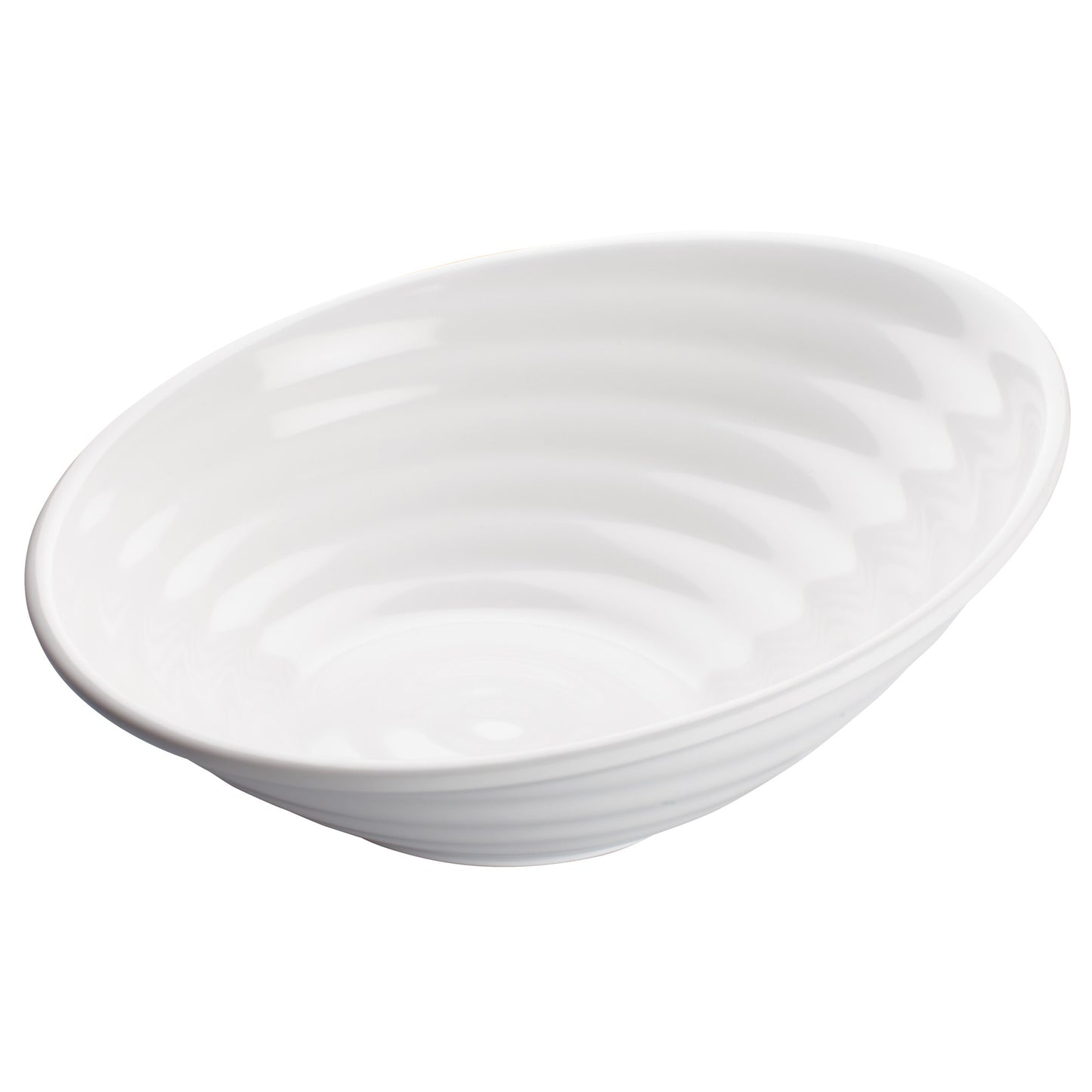 WDM003-202 - 14"Dia Melamine Angle Bowl, White, 12pcs/case