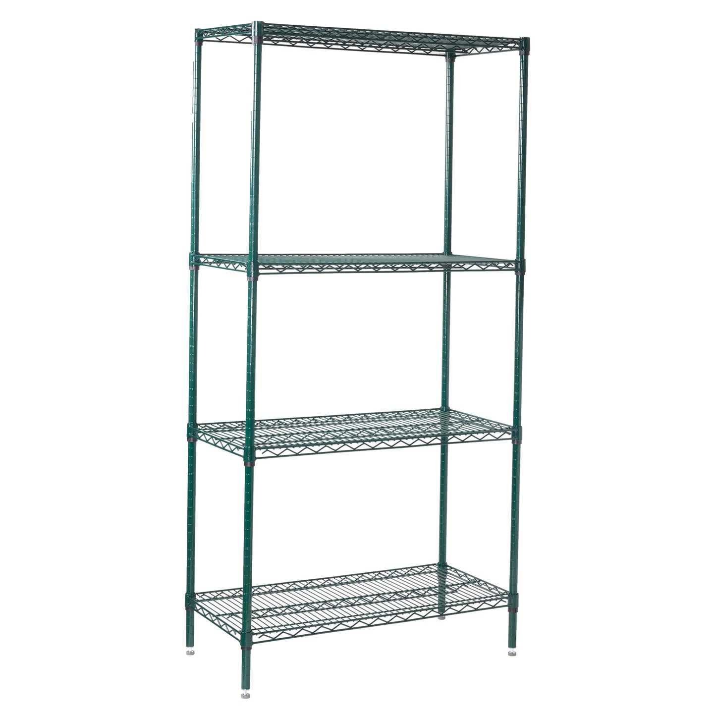 VEXS-1848 - 4-Tier Wire Shelving Set, Epoxy-Coated - 18 x 48 x 72