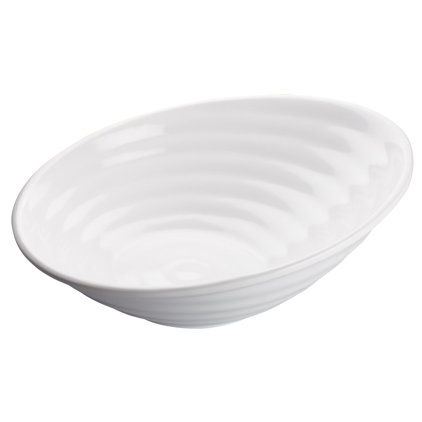 WDM003-203 - 16"Dia Melamine Angle Bowl, White, 6pcs/case