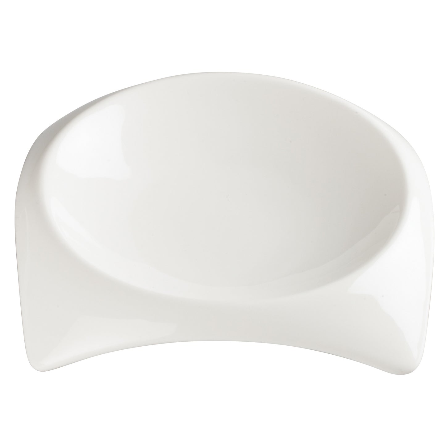WDP005-101 - 6-1/4"Sq (5-1/2" Dia) Porcelain Square Deep Bowl, Bright White, 36 pcs/case