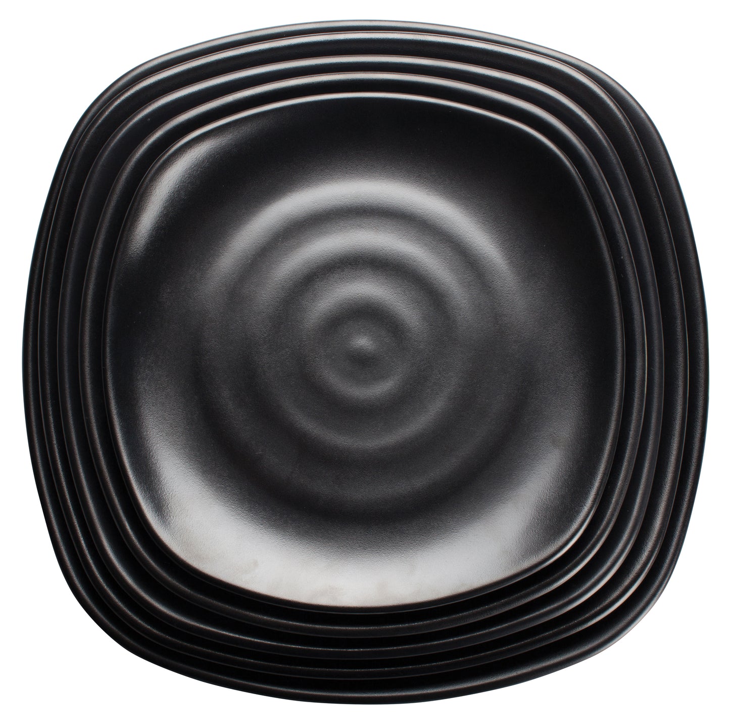 WDM013-301 - 8-3/4" Melamine Square Plate, Black, 24pcs/case