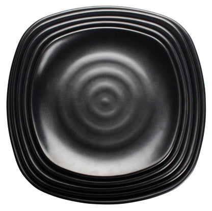 WDM013-301 - 8-3/4" Melamine Square Plate, Black, 24pcs/case