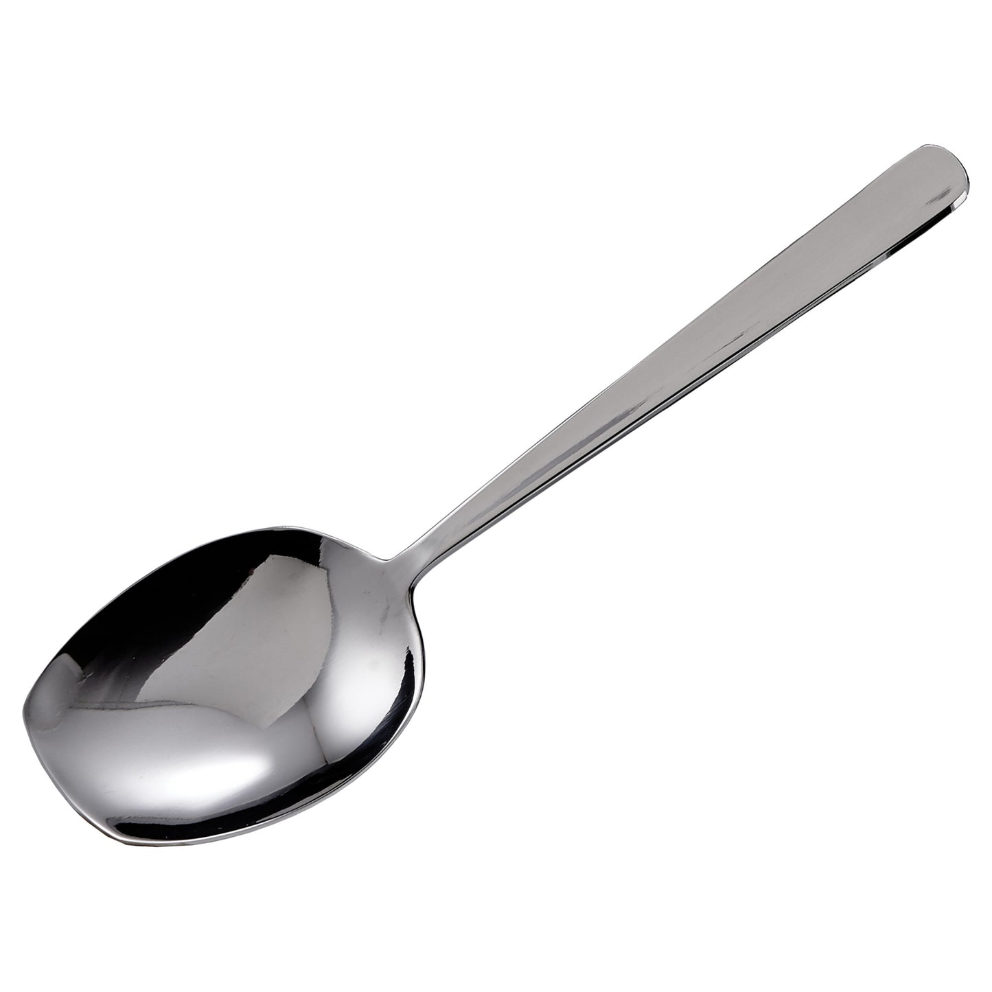 SRS-8 - Serving Spoons, Flat Edge, Stainless Steel