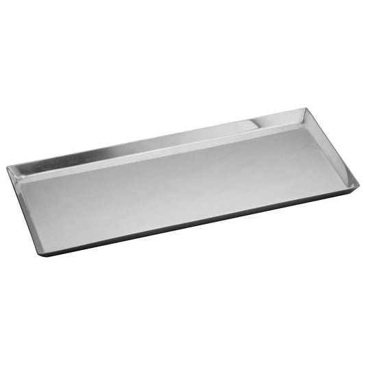 DDSI-102S - Stainless Steel Long Serving Tray, 14-1/8"L - 7-1/2"