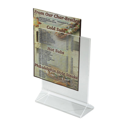 ATCH-57 - Double-Sided Clear Acrylic Menu Stand - 5" x 7"