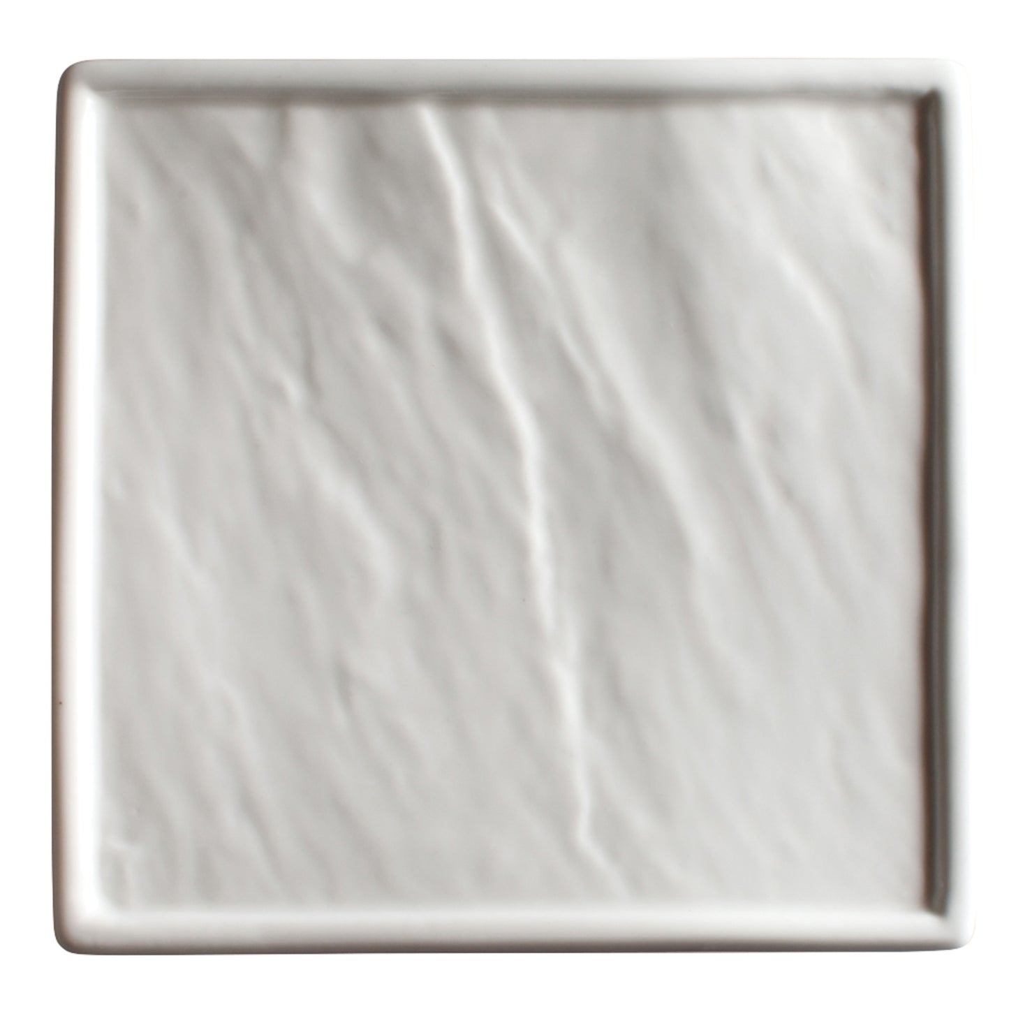 WDP001-206 - Calacatta Porcelain Square Platter, Creamy White - 8-1/2"