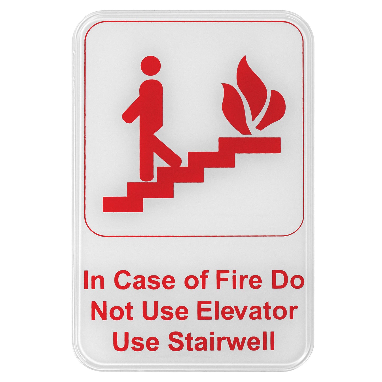 SGN-683W - Information Sign, 6"W x 9"H - In Case of Fire