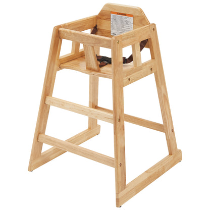 CHH-101A - Wooden High Chair, Assembled - Natural