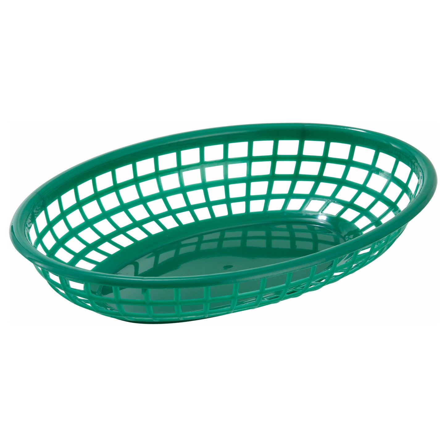 PFB-10G - Oval Fast Food Basket, 9-1/2" x 5" x 2" - Green