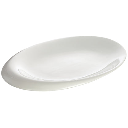 WDP004-211 - 14" x 10-1/4" Porcelain Oval Bowl, Creamy White, 12 pcs/case