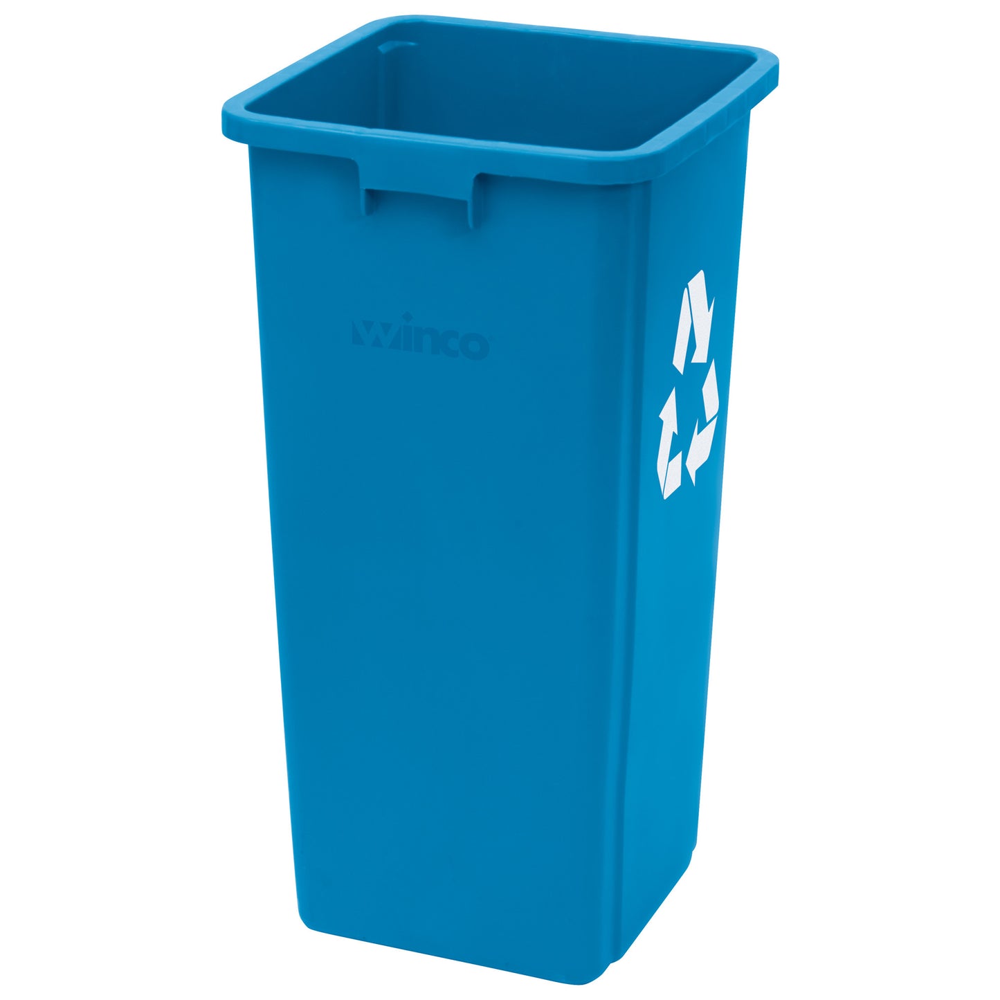 PTCS-23L - Tall Square Trash Can - 23 Gallon, Blue-Recycle