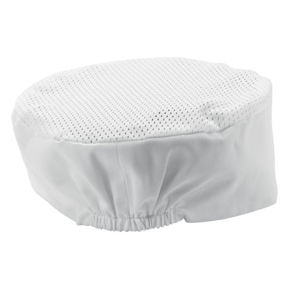 CHPB-3WX - Ventilated Pillbox Hats - White, Large