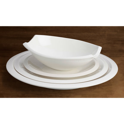 WDP006-202 - 10-1/4"Dia. Porcelain Round Platter, Creamy White, 12 pcs/case