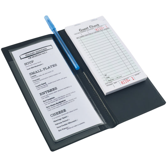 CHK-3K - Black Server Book with Clear Sleeve