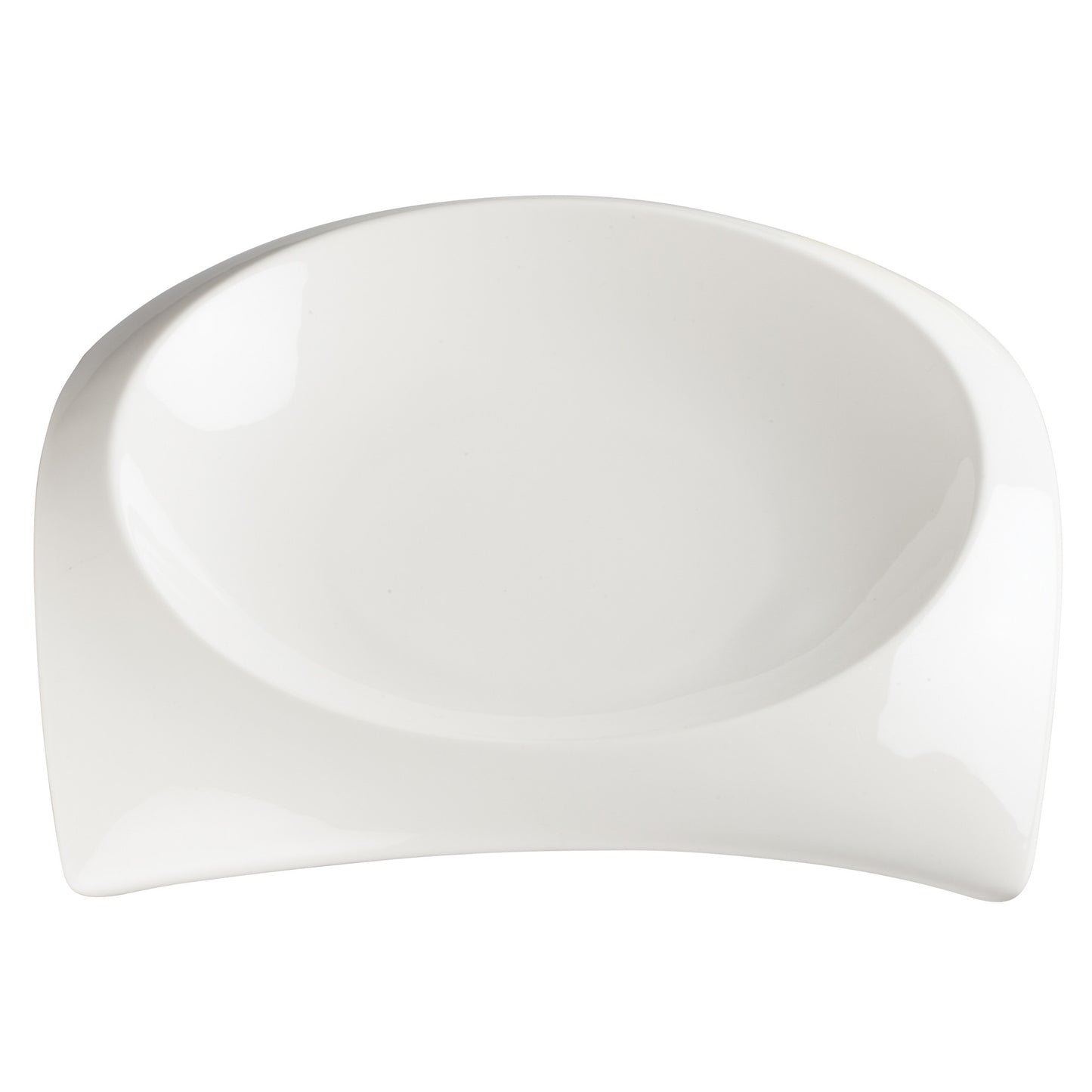WDP005-103 - 10"Sq (8-1/2" Dia) Porcelain Square Deep Bowl, Bright White, 12 pcs/case