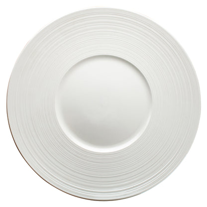WDP022-110 - 12-1/8"Dia. Porcelain Round Plate, Bright White, 12 pcs/case