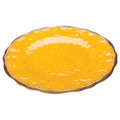 WDM001-601 - 9"Dia Melamine Hammered Plate, Yellow, 24pcs/case