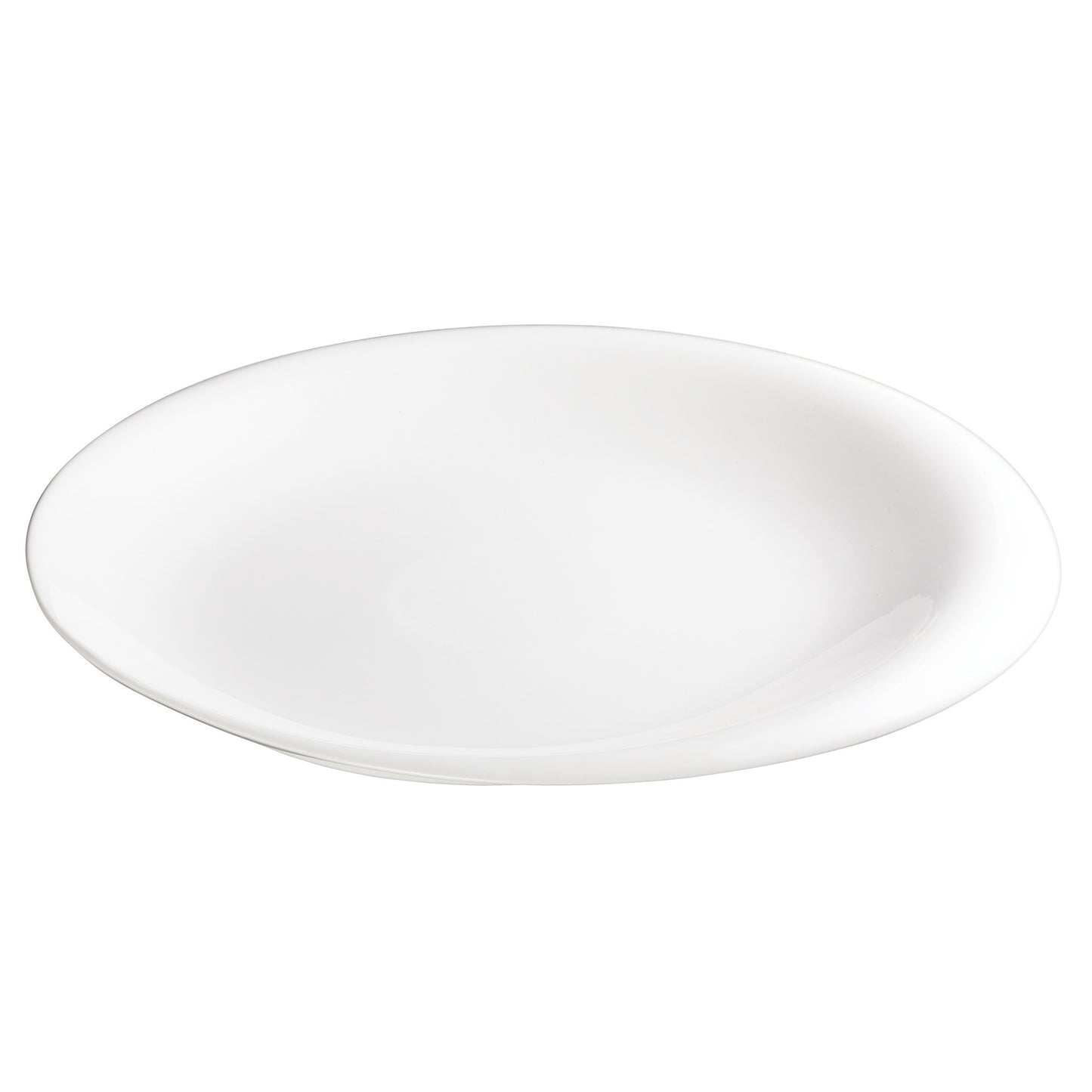 WDP004-204 - 14"Dia. Porcelain Round Plate, Creamy White, 12 pcs/case