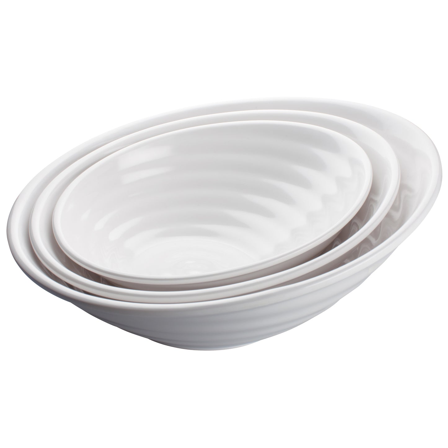 WDM003-203 - 16"Dia Melamine Angle Bowl, White, 6pcs/case