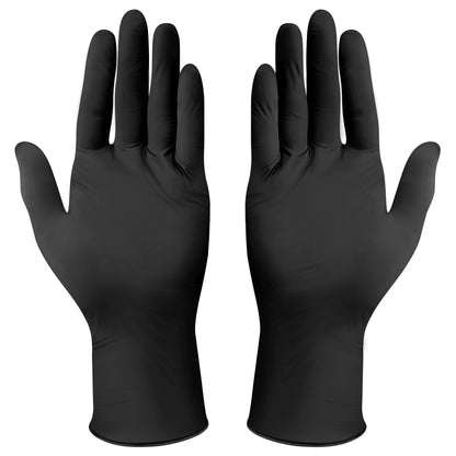 GLN-LB - Disposable Gloves, Nitrile, L, Powder-Free, Black,3Mil,FDA Compliant,100pcs/box