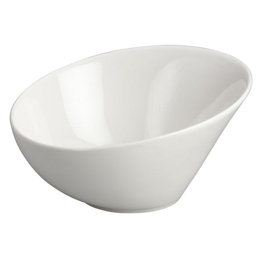 WDP003-201 - 6-1/2"Dia. Porcelain Angled Bowl, Creamy White, 36pcs/case