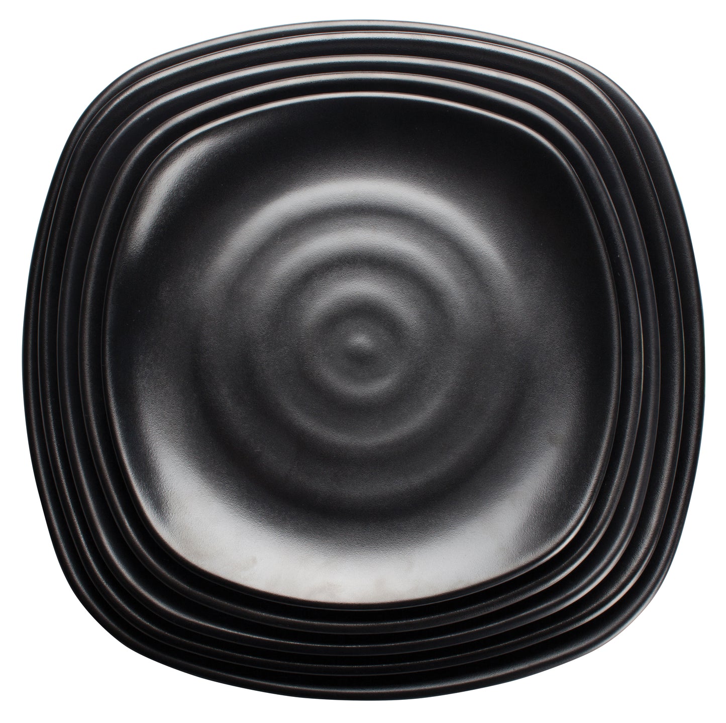 WDM013-303 - 10-3/4" Melamine Square Plate, Black, 24pcs/case