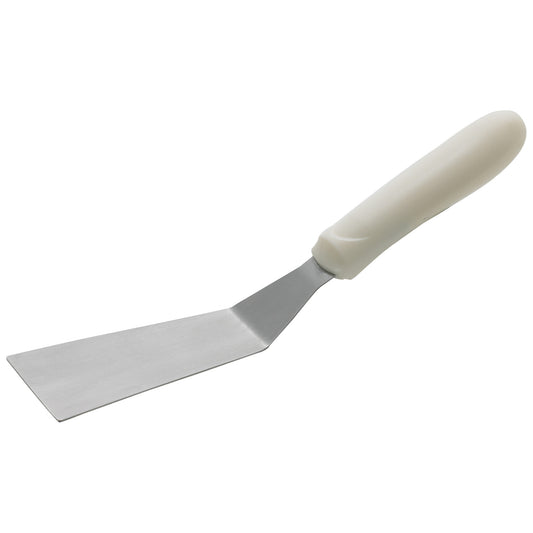 TWP-50 - Grill Spatula with Offset, White Polypropylene Handle, 4-1/4" x 2-3/16" Blade