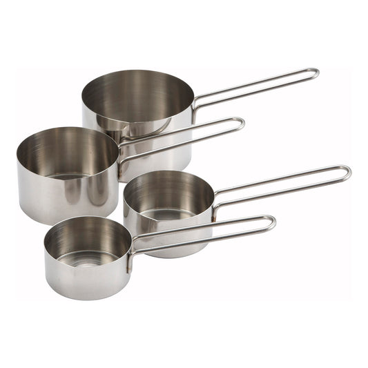 MCP-4P - Measuring Cup Set, 4pcs, Wire Handle, Stainless Steel