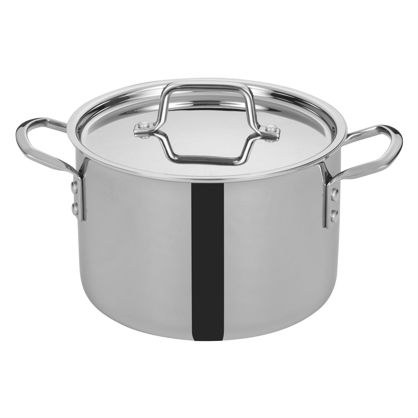 TGSP-6 - Tri-Gen Tri-Ply Stainless Steel Stock Pot with Cover - 6 Quart