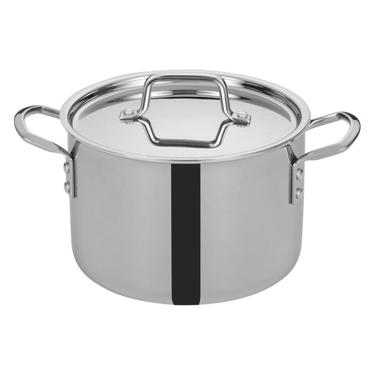TGSP-6 - Tri-Gen Tri-Ply Stainless Steel Stock Pot with Cover - 6 Quart