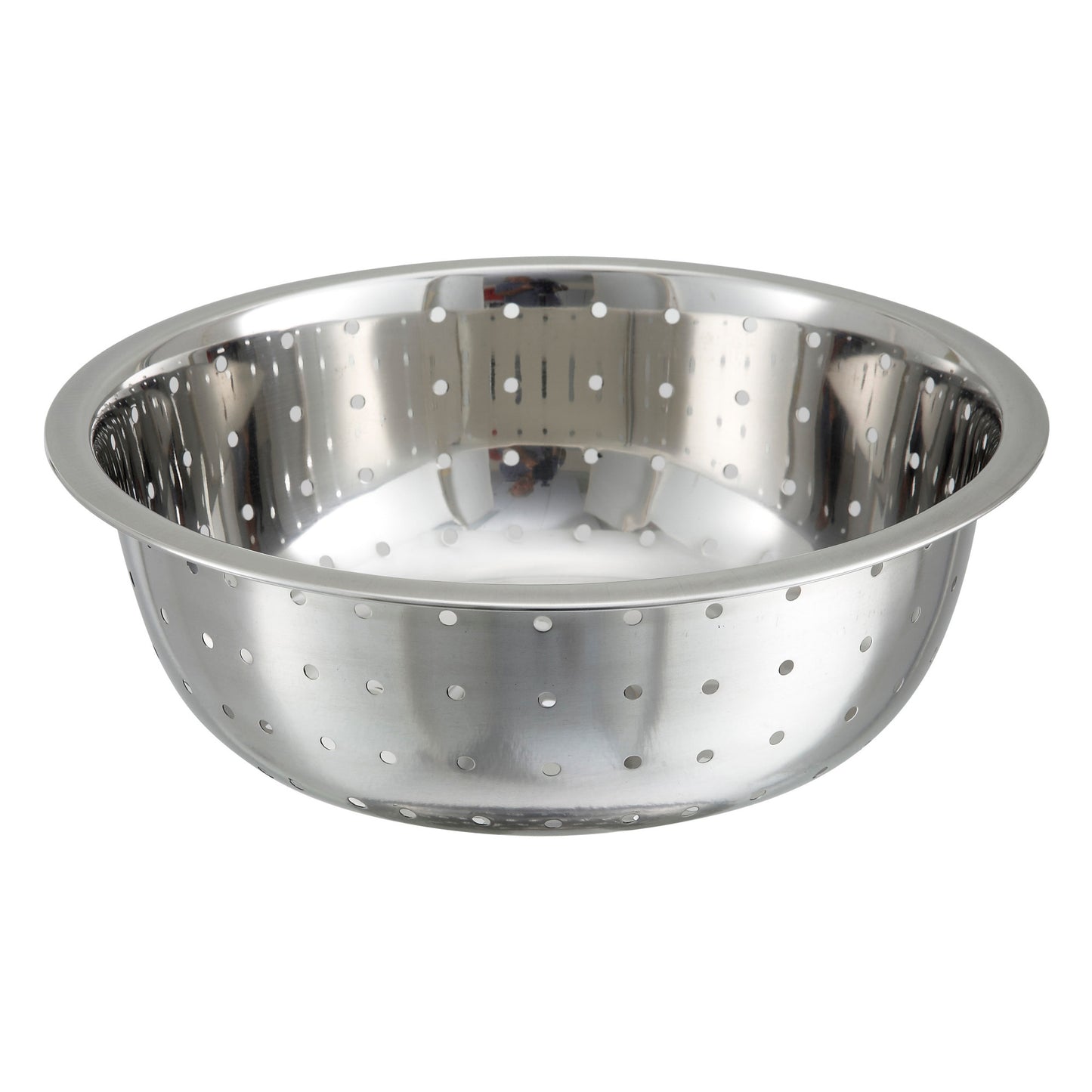 CCOD-11L - 11" Diameter Stainless Steel Chinese-Style Colander with 5 mm Drain Holes