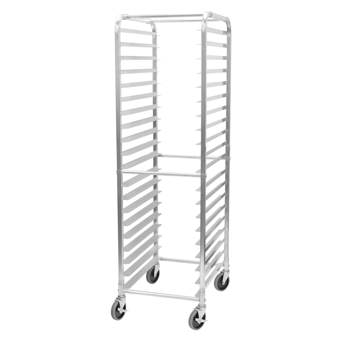 ALRK-20R - 20-Tier Economy End-Load Sheet Pan Rack with Brakes - 3" Spacing