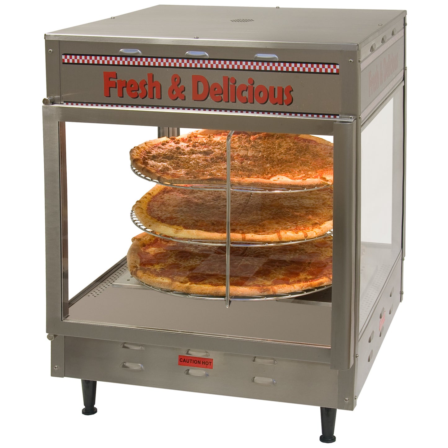 51018 - BenchmarkUSA Humidified Rotating Pizza Display Warmer - 18"