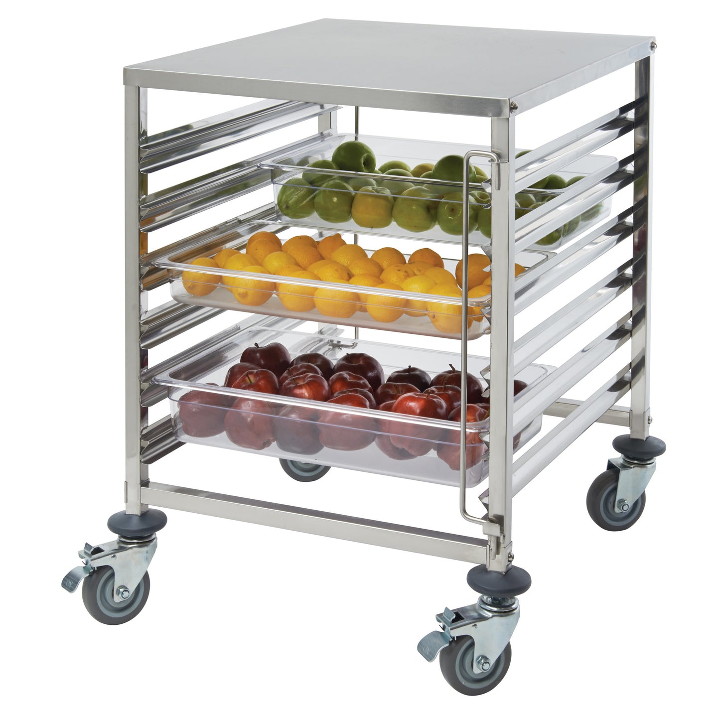 SRK-12D - 12-Tier Side-Load Steam/Food Pan Rack with Brakes