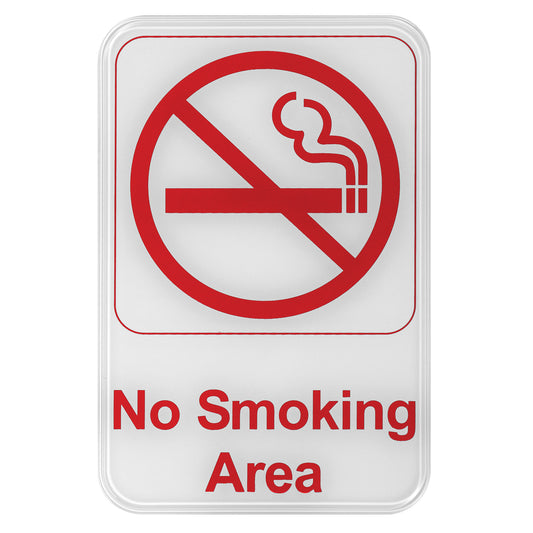 SGN-684W - Information Sign, 6"W x 9"H - No Smoking Area