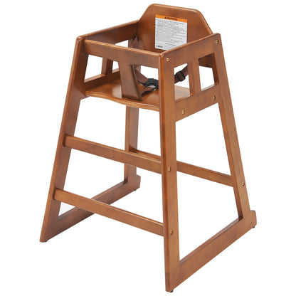 CHH-104A - Wooden High Chair, Assembled - Walnut