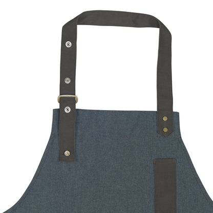 BA-3327B - Mid-Weight Bib Apron with 8 Waist Pockets - Blue