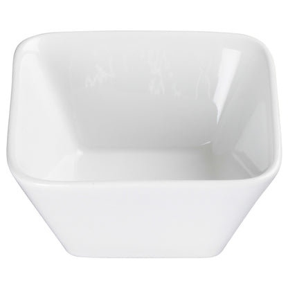 WDP008-101 - 4-1/2"Sq Porcelain Square Bowl, Bright White, 24 pcs/case