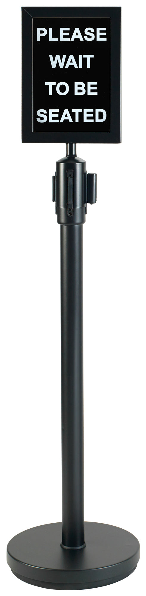 CGS-38K - Stanchion Post with Retractable Belt - Black