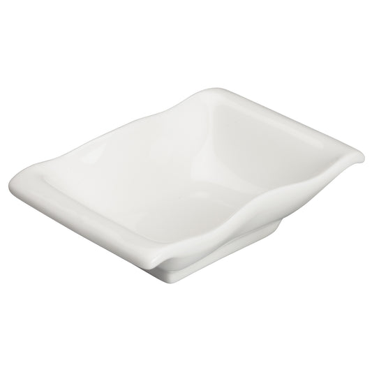 WDP021-106 - 4-1/2"L x 2-7/8"W Porcelain Dish, Bright White, 36 pcs/case