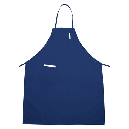 BA-PBL - Full-Length Bib Apron with Pockets - Blue