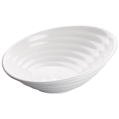 WDM003-201 - 12" Melamine Angle Bowl, White, 12pcs/case